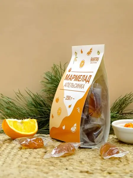 Мармелад фруктовый Апельсиновый, 250 гр